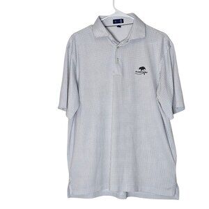 Men's Stitch Golf White, Black & Grey Polo Shirt Size ML